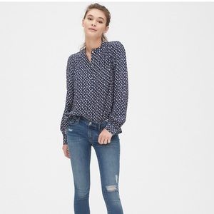 GAP Long sleeve Printed Women’s Blouse Size S